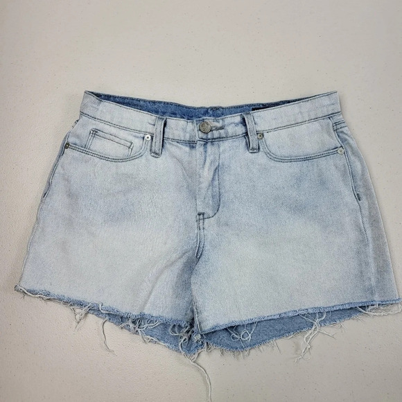 Blank NYC The Fulton Roll Up Short Light Wash Raw Hem Shorts Sz 29 - Picture 1 of 14